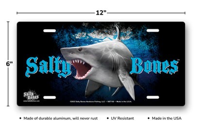 Salty Bones Great White License Plate