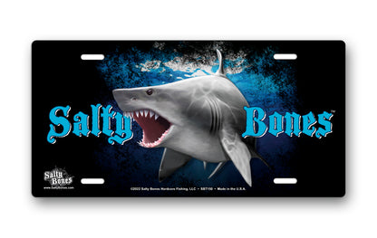 Salty Bones Great White License Plate