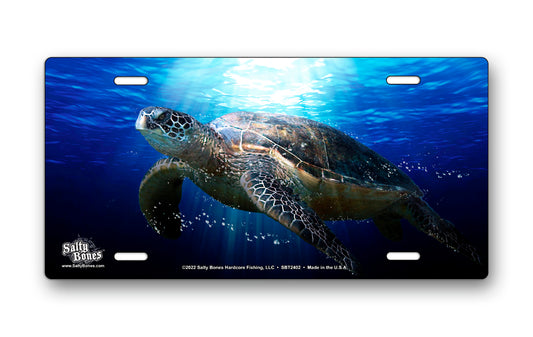 Salty Bones Sea Turtle License Plate