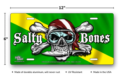 Salty Bones Nitrox Diving License Plate