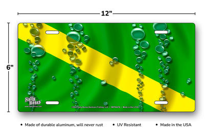 Salty Bones Nitrox Dive Flag License Plate